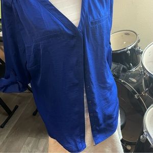 Covington blue blouse, 100% polyester